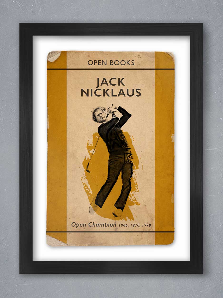 Jack Nicklaus retro style golf poster print