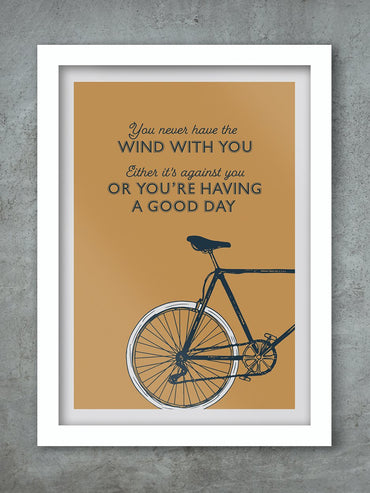 Cycling Quote Print