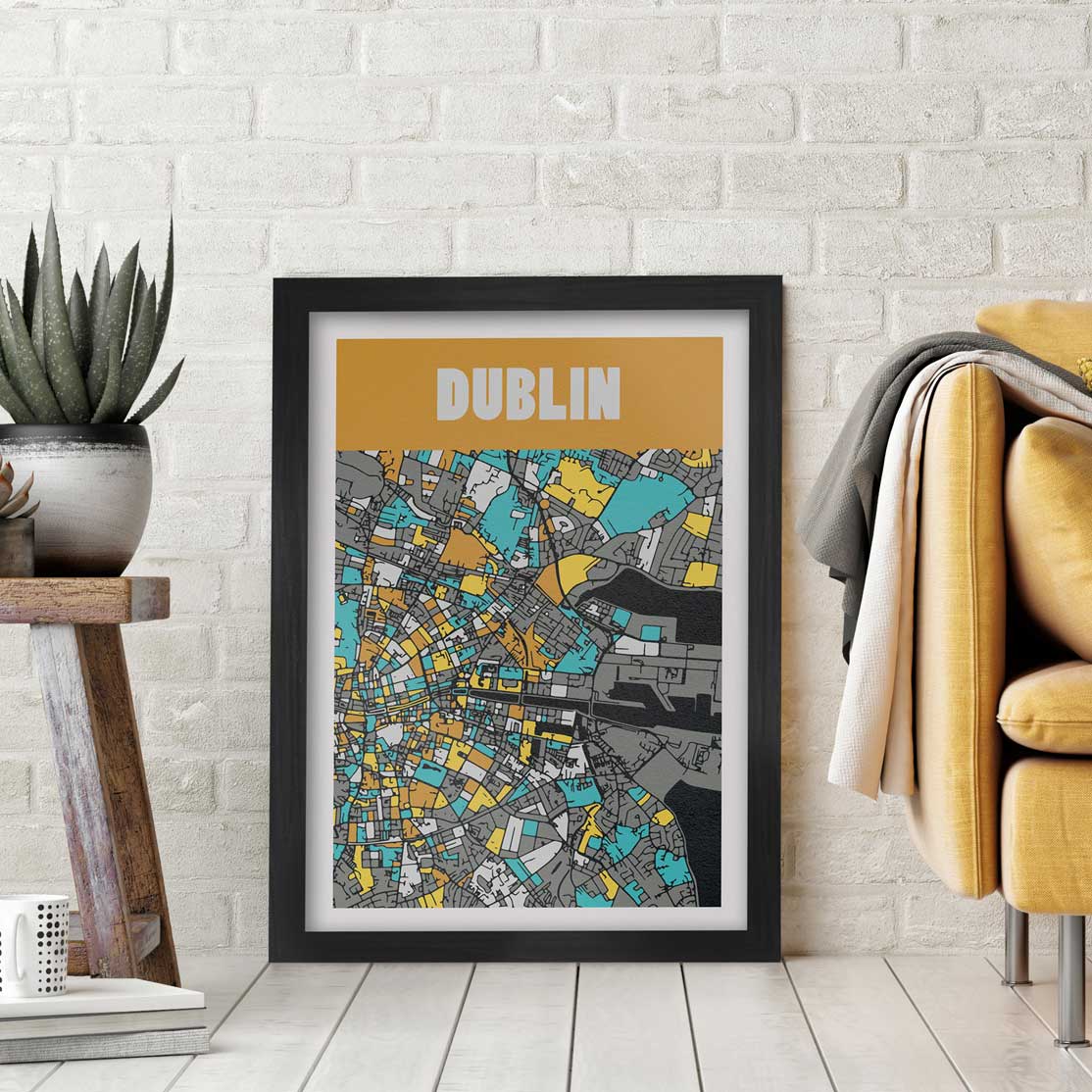 Dublin Street Map Poster print