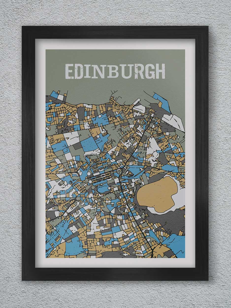 Edinburgh map poster