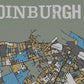 edinburgh street map poster