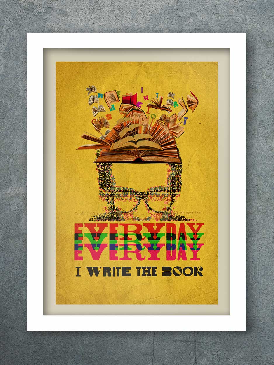 Everyday I Write the book Elvis Costello Music Poster print