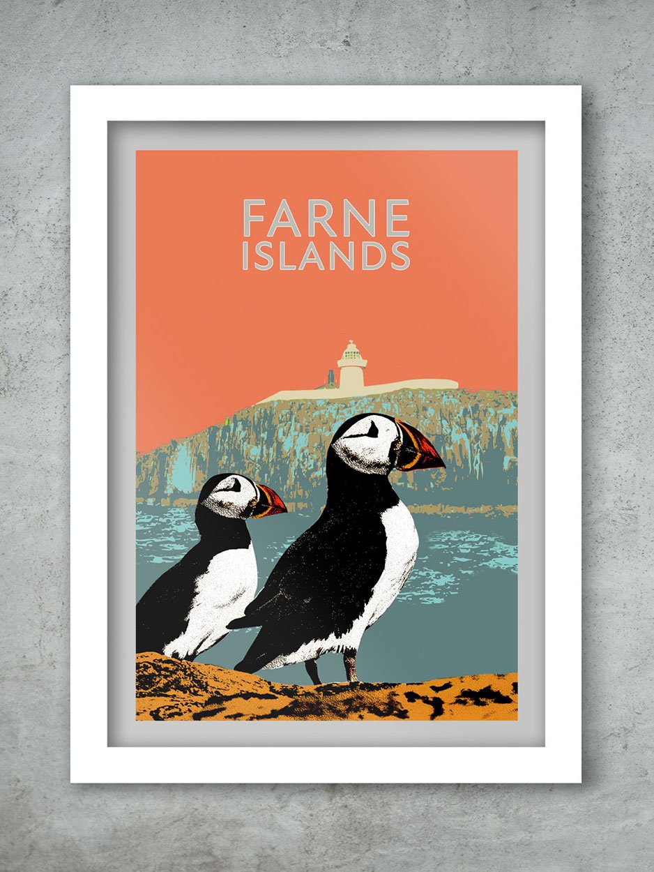 Farne Islands Puffin poster print