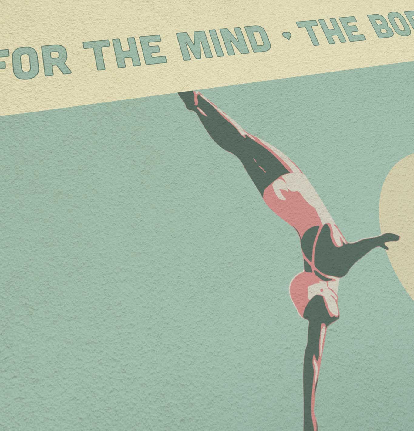 swimming dive poster. Wellness and mindfulness print.