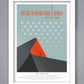 Giro d'italia geometric poster print. Andy Hampsten