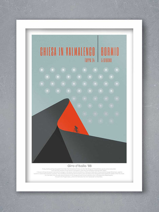 Giro d'italia geometric poster print. Andy Hampsten
