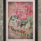 Retro styled Giro d’Italia cycling print featuring the peloton in the Dolomite Mountains. This Giro cycling print is a great buy for the climbers!