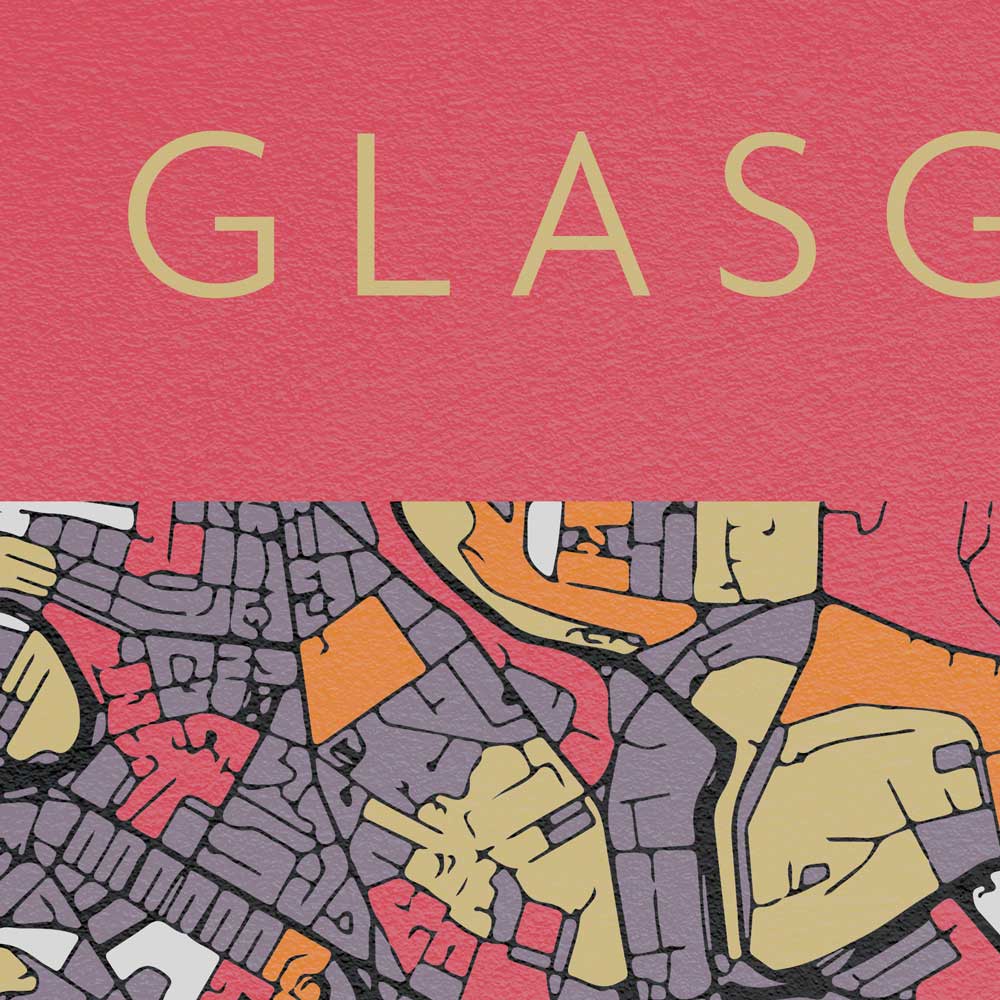 Street style Glasgow poster print