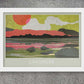 poster retro styled of Grasmere lake in the Lake District