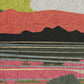 detail of grasmere lake. Lake District vintage retro style poster print