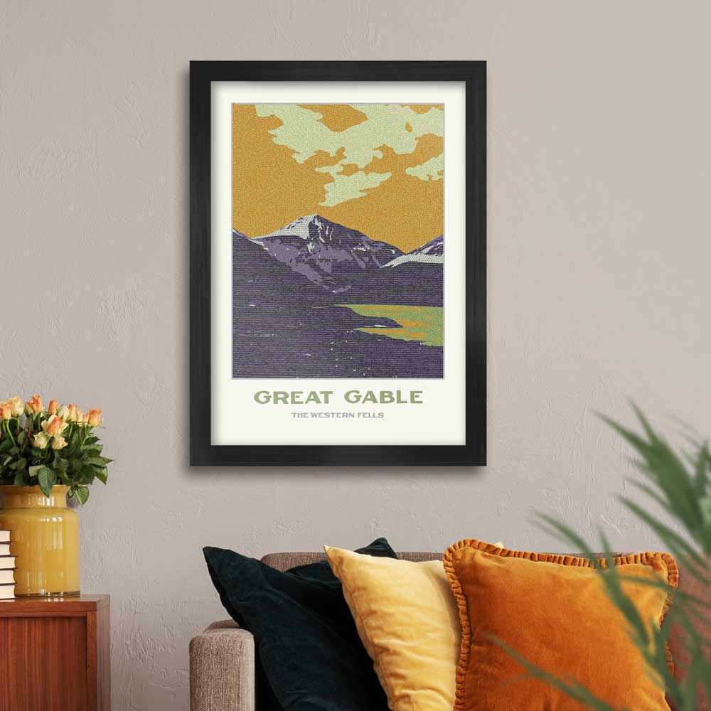 Great Gable Lake District poster print.