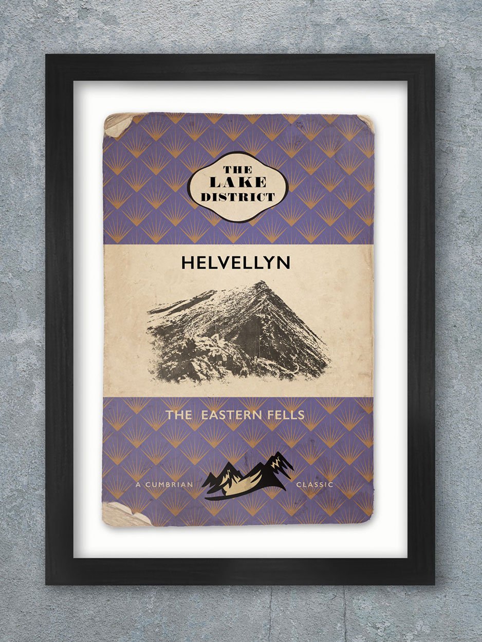 Helvellyn book jacket style poster print