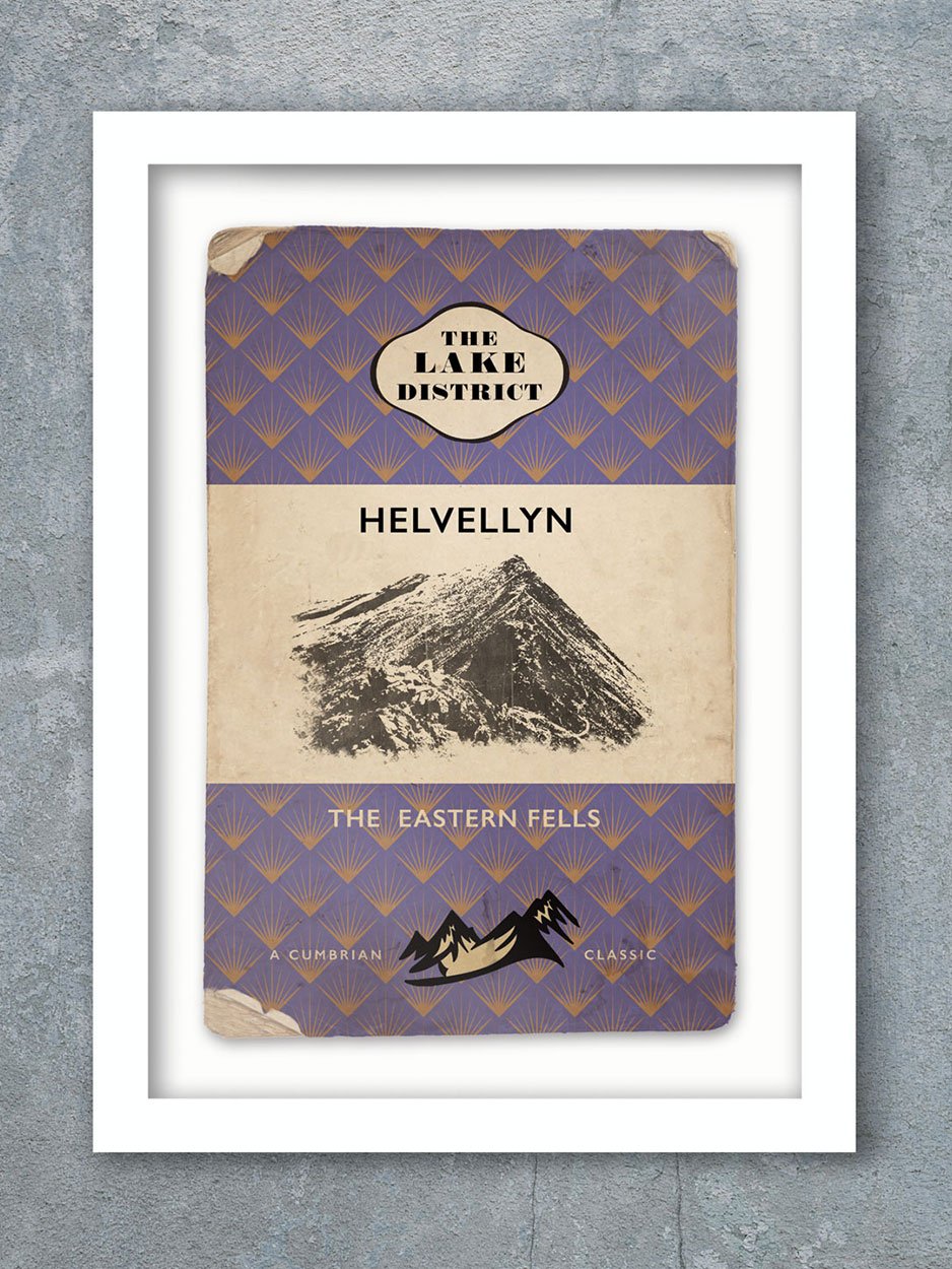 Helvellyn lake district poster print