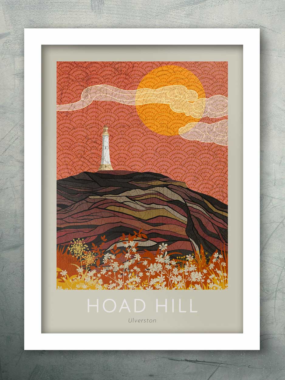 Hoad Monument poster print Ulverston Cumbria