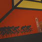  Lombardia Cycling Poster print - The Monuments. The great Autumnal classic. Lombardia remains one of the great challenges for the climbers. The poster design reflects a leaf taken from the race's nickname 'The race of the falling leaves'. Also featured is a quote from Lombardia winner Dan Martin. One of a series of 5 which includes Milano-Sanremo, Tour of Flanders, Paris-Roubaix and Liege-Bastogne-Liege.