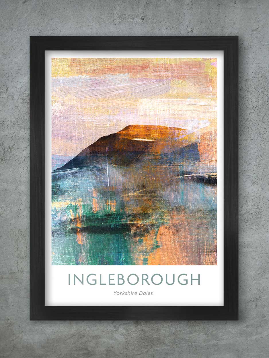 Ingleborough Abstract Poster Print