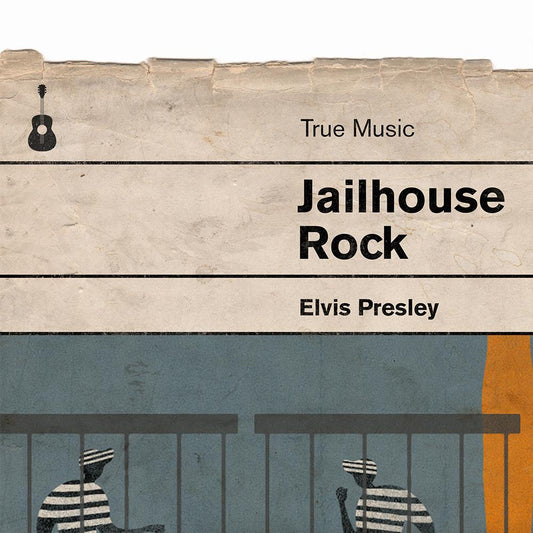 Jailhouse Rock - Elvis Book Jacket Print. Inspired by the old retro Penguin book covers