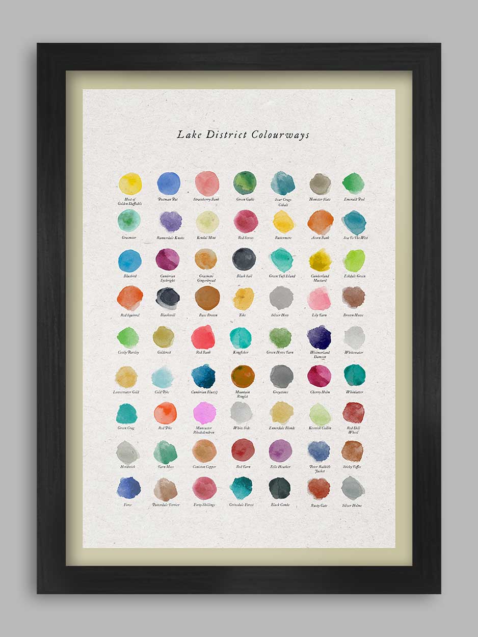 Lake District Colourways. Colours of the Lake District