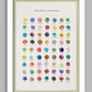 Lake District Colourways. Colours of the Lake District. Colour palette poster of The Lake District