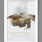 Wainwrights Langdale Pikes Lake District poster print