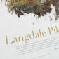 Langdale Pikes Lake District poster print abstract style art