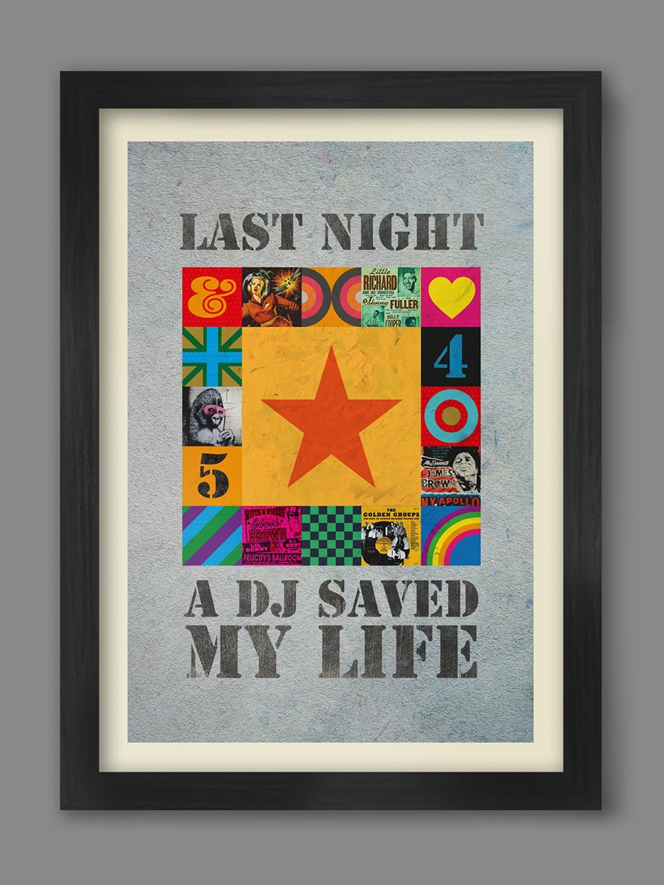 Music poster, last night a dj saved my life wall art