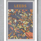 Leeds map style poster print