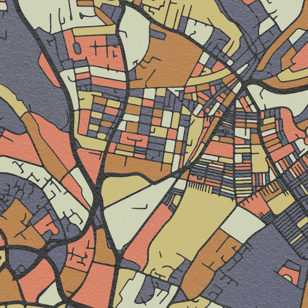 Street map style poster of Leeds