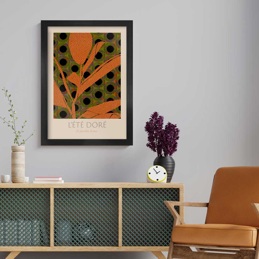 Botanical style abstract poster floral print