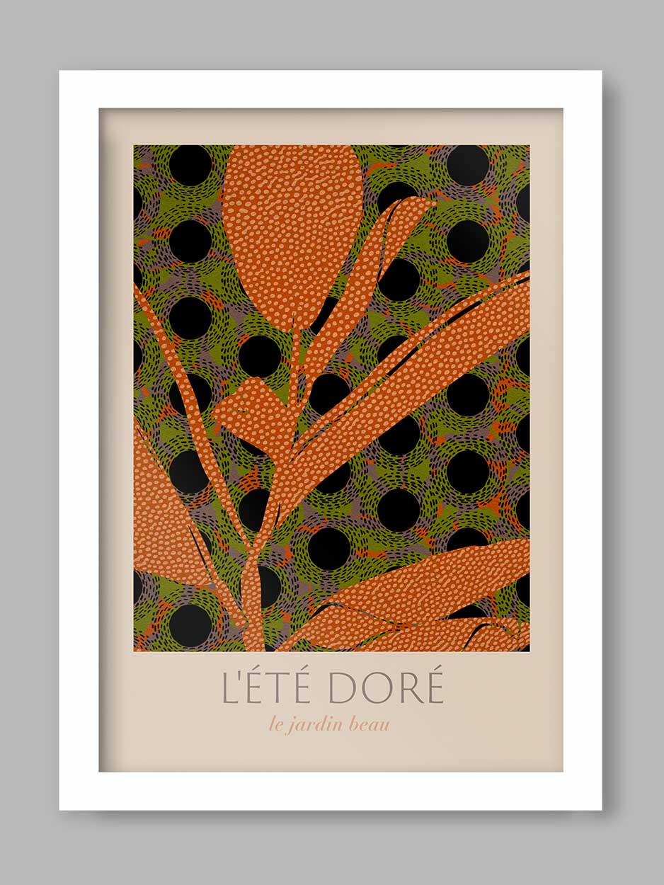 Botanical Poster  L'Été Doré - Botanical Print