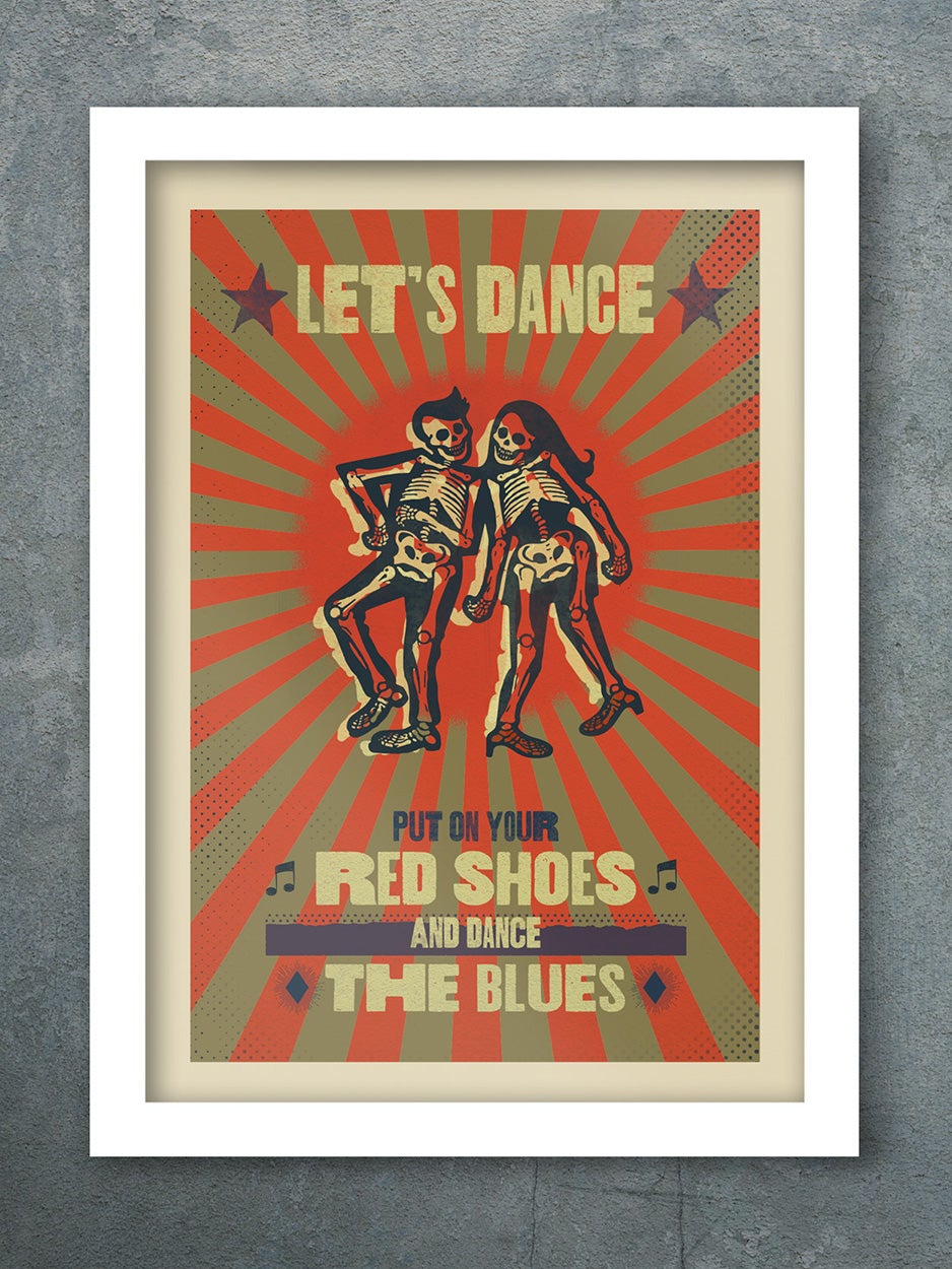 Bowie Let's Dance music poster