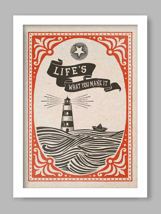 Life's What You Make It Music Poster. Celebrating the great Talk Talk song.