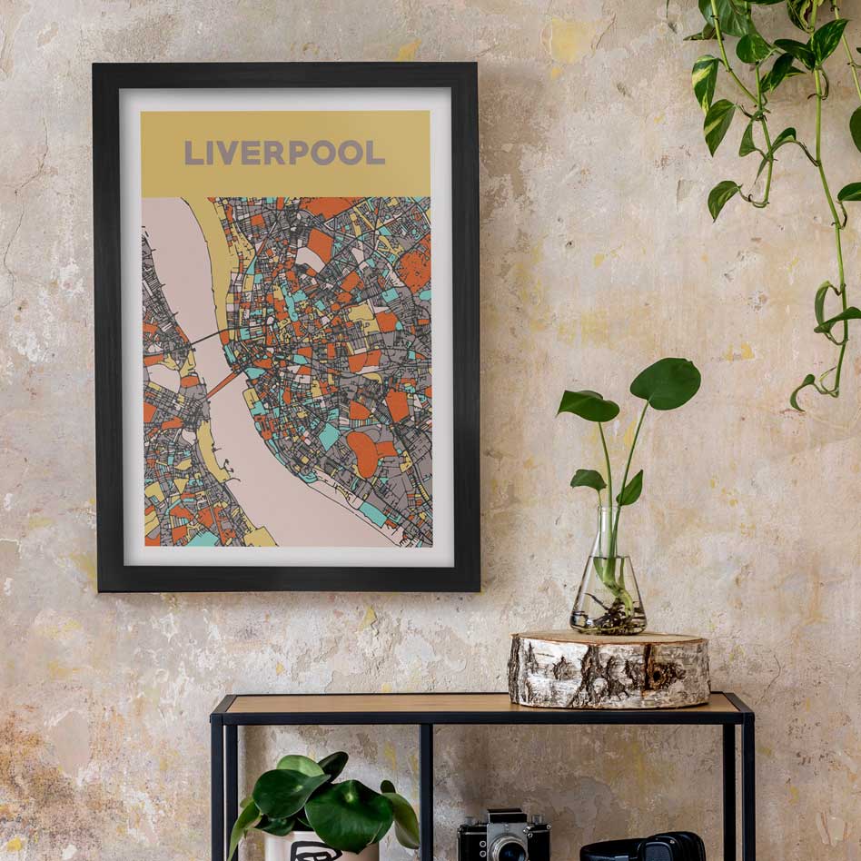 Liverpool map poster
