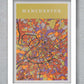 Manchester map style poster