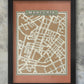 Mancunia - Famous Names Street Map Print