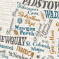 Map of Cornwall / Kernow typographic poster 