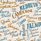 Typographic map of Cornwall landmarks