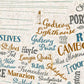 typographic map poster of Cornwall / Kernow