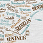 Map of The Isle of Wight Poster Print celebrates some of the island's famous landmarks