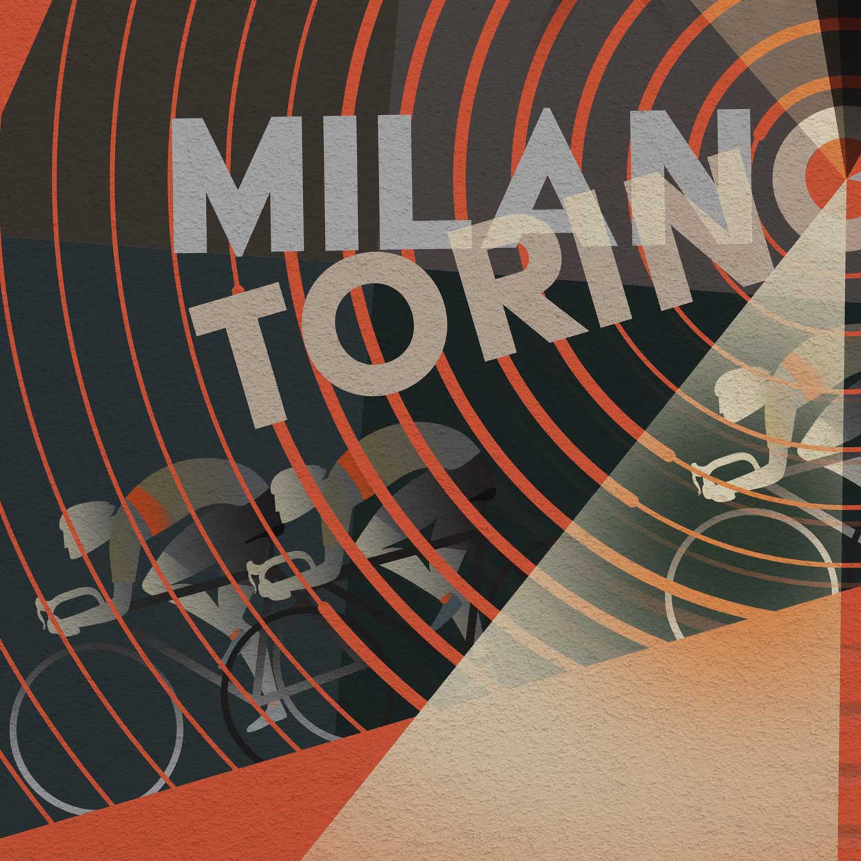 Milano Torino cycling poster