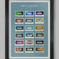 New Order poster, Factory Records single releases