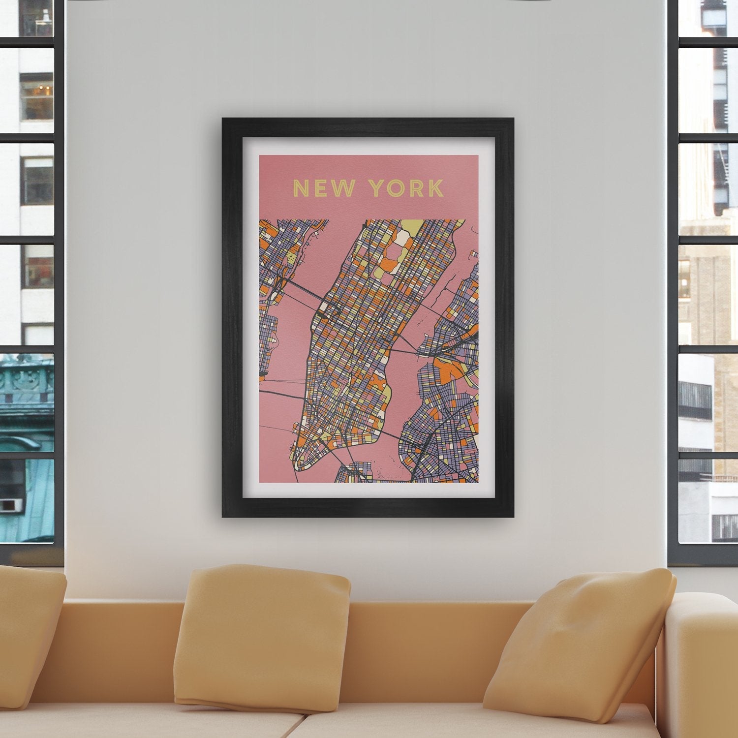 New York map poster