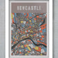 Newcastle map poster print