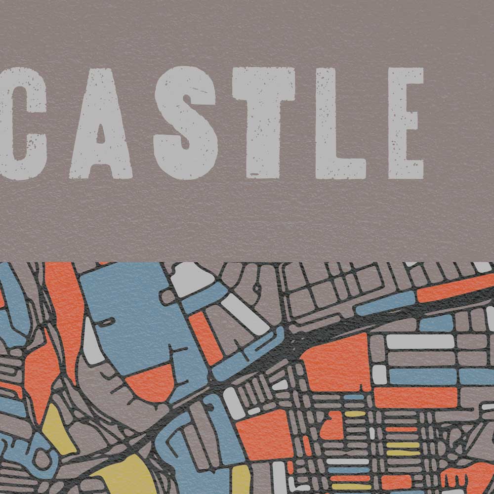 Newcastle map poster