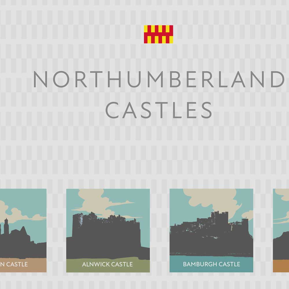 Castles of Northumberland print