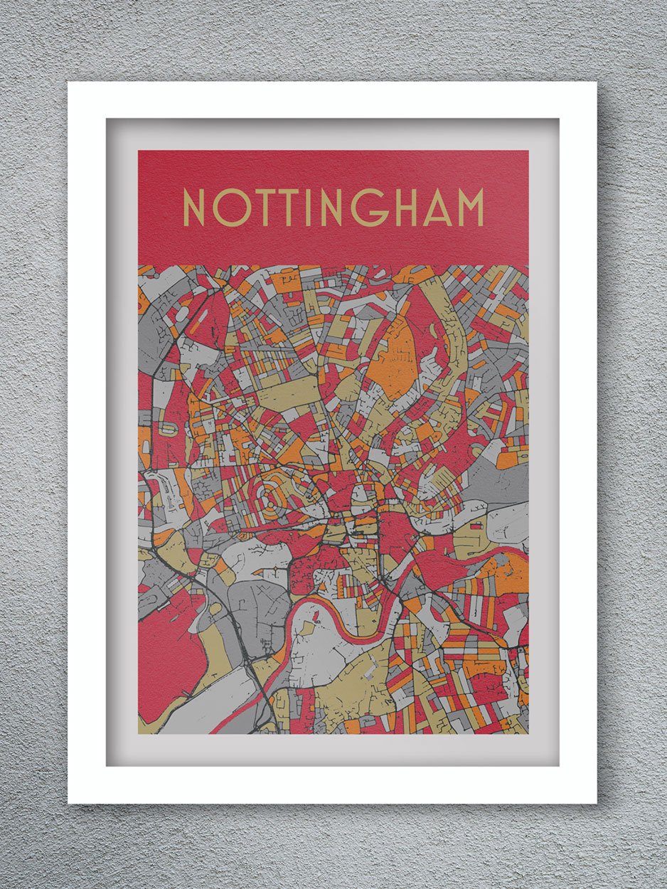 Nottingham map poster