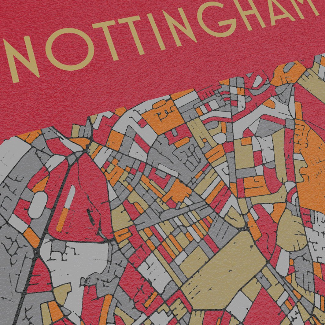 nottingham map print
