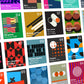 Number Ones of the Nineties - Music Poster Print. Modernist style abstract poster of No.1 UK hits 