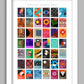 Number Ones of the Nineties - Music Poster Print. Modernist style abstract poster