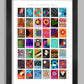 Number Ones of the Nineties - Music Poster Print. Modernist style abstract poster